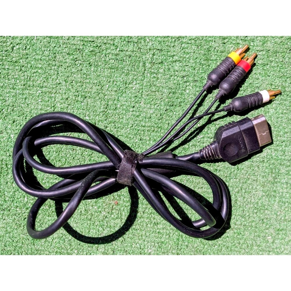 Xbox OEM Video Cable AV/RCA 7ft Cord Original Microsoft Authentic Tested EUC